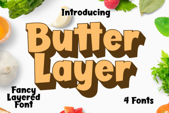 Butter Layer: A Creative Font for Modern Design Projects