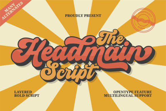 Headmain: A Bold Retro Script with Modern Versatility