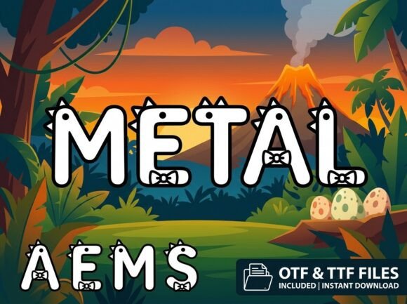 Metal: The Dino-Mite Typeface for Playful Branding