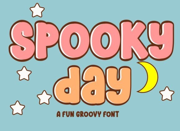 Spooky Day: A Groovy Retro Font for Playful Designs