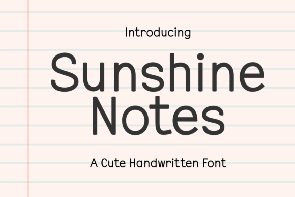 Sunshine Notes: A Handwritten Font for Authentic Design