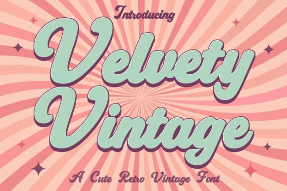 Velvety Vintage: A Retro Font with Modern Flair